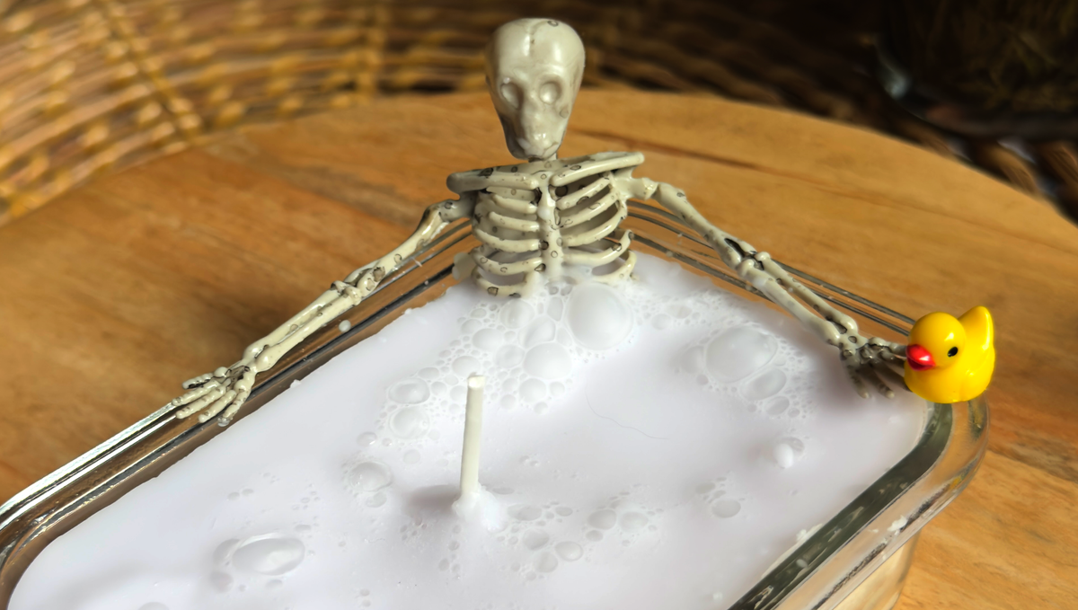 Soaking Skeleton Candles