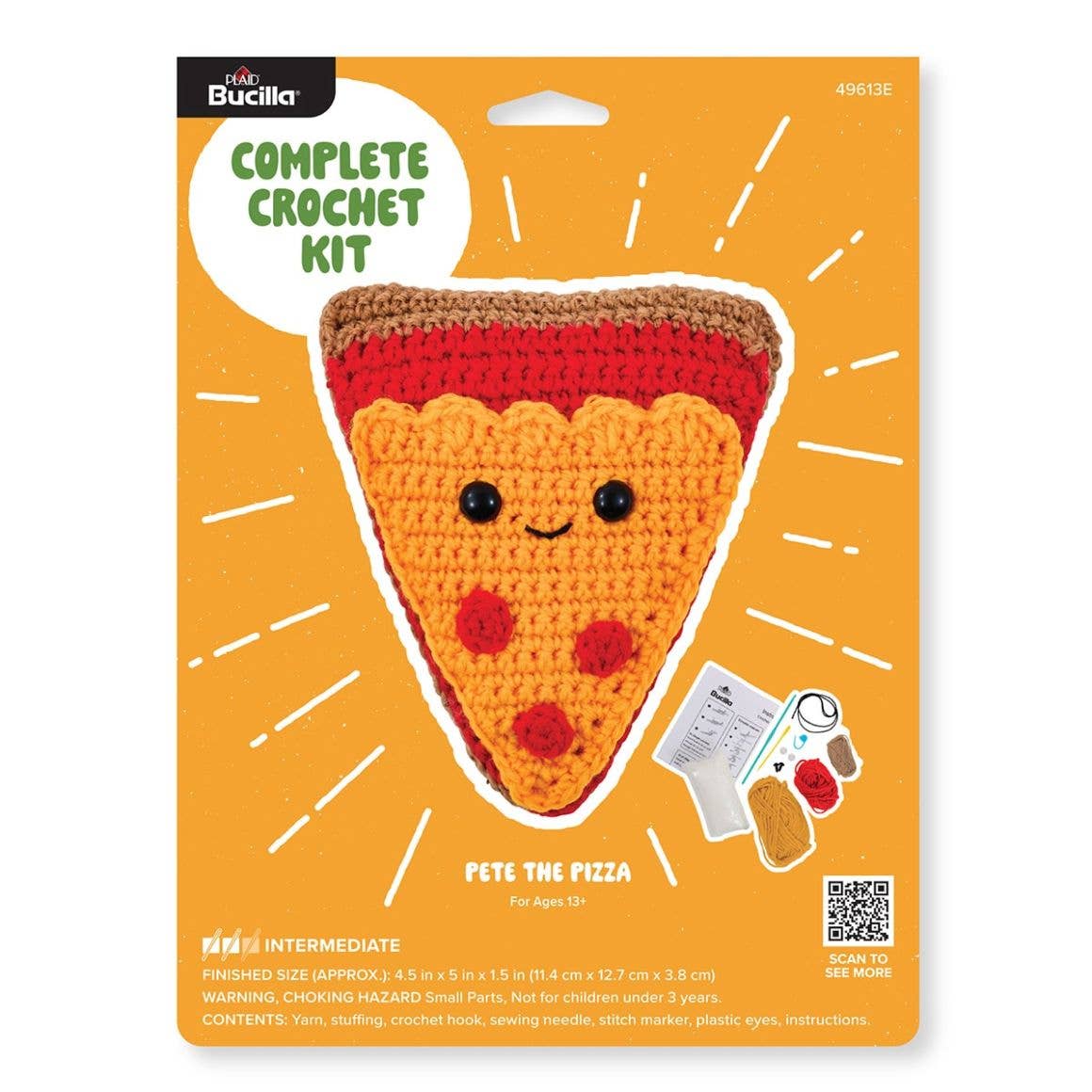 Bucilla ® Amigurumi Crochet Kit - Pete the Pizza 5"