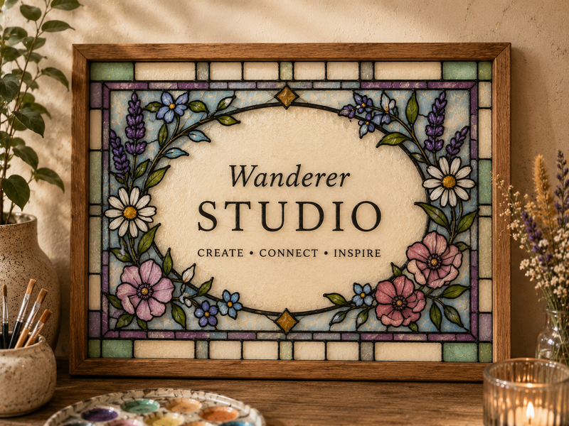 Faux Stained Glass Name Sign Workshop