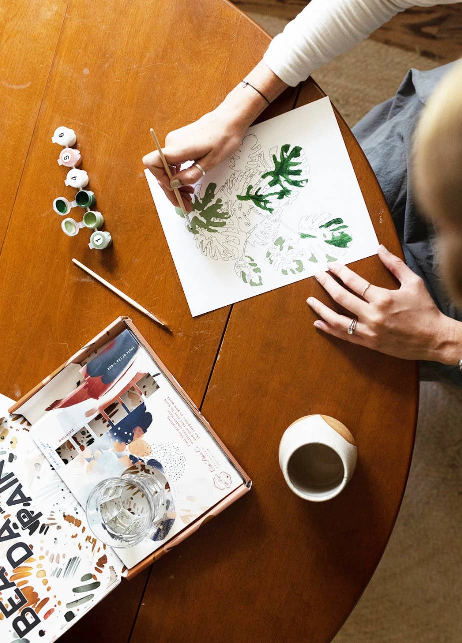 Peony Blossoms Paint-By-Numbers kit