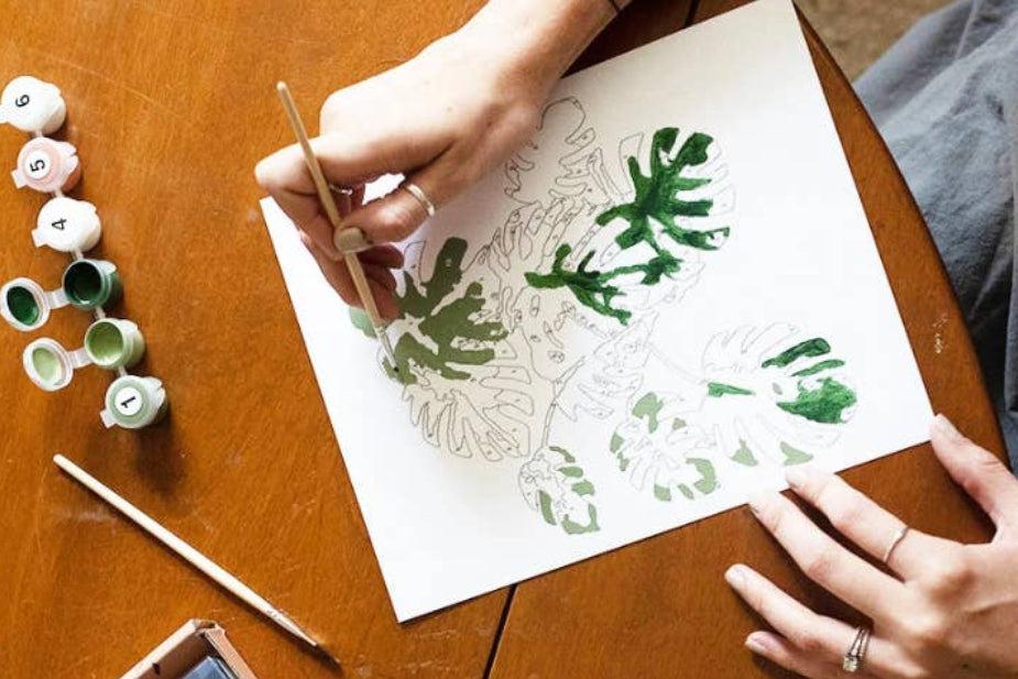 Tropical Garden Paint-By-Numbers kit